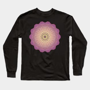 Peculiar Floral Pattern -purple Voilet mandala design - Regenbogenfarben Long Sleeve T-Shirt